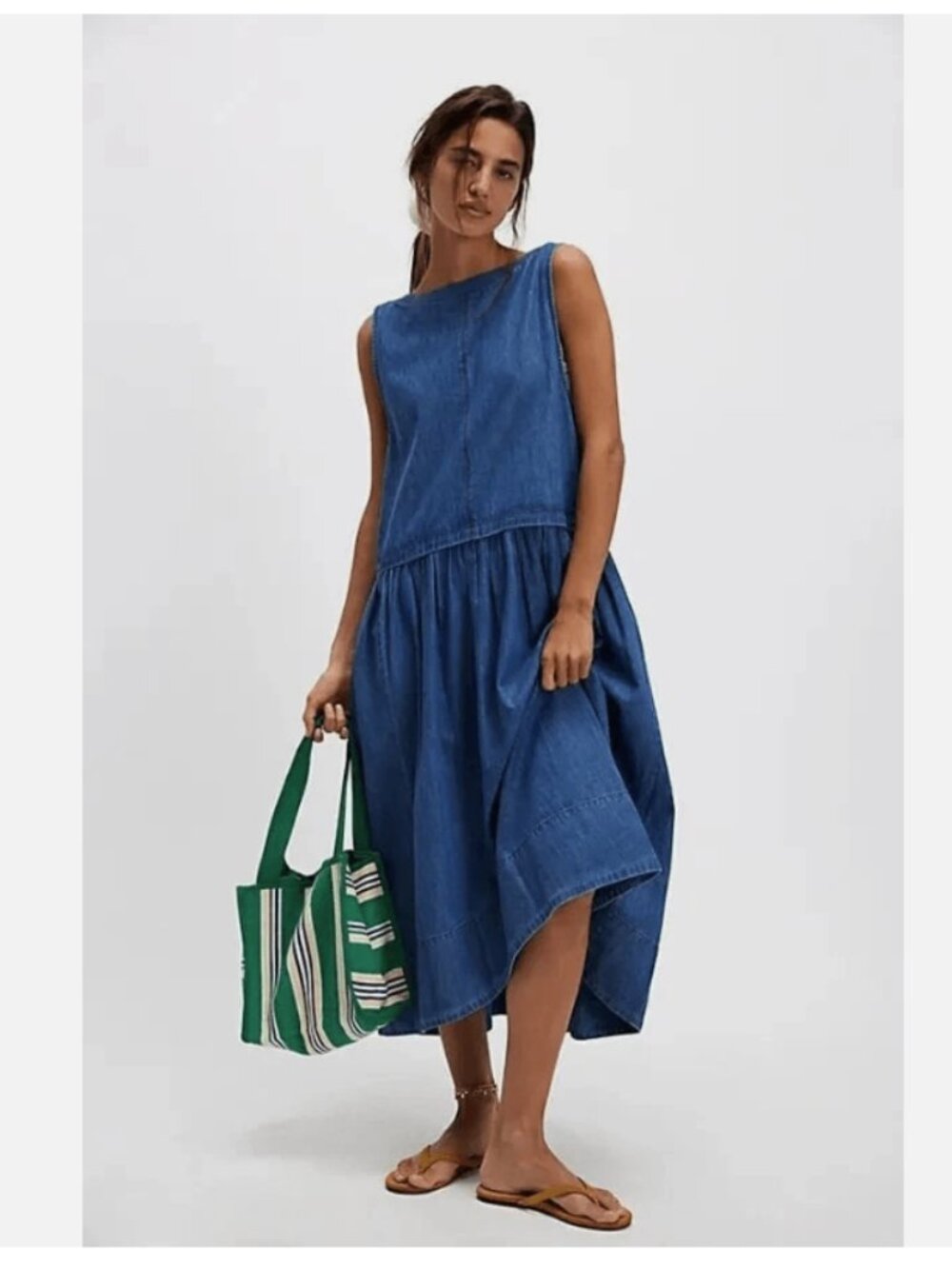 Free People Soraya Denim Dress Sz XL